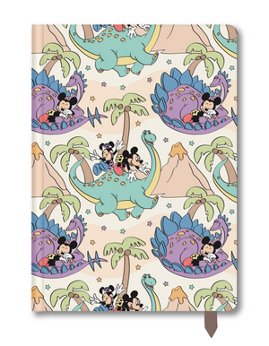Mickey and Minnie Dinos A6 Faux Leather Notebook