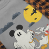 Spooky Pals Moonlit Stroll Tee | Garment Dyed Gray Unisex Fit Halloween