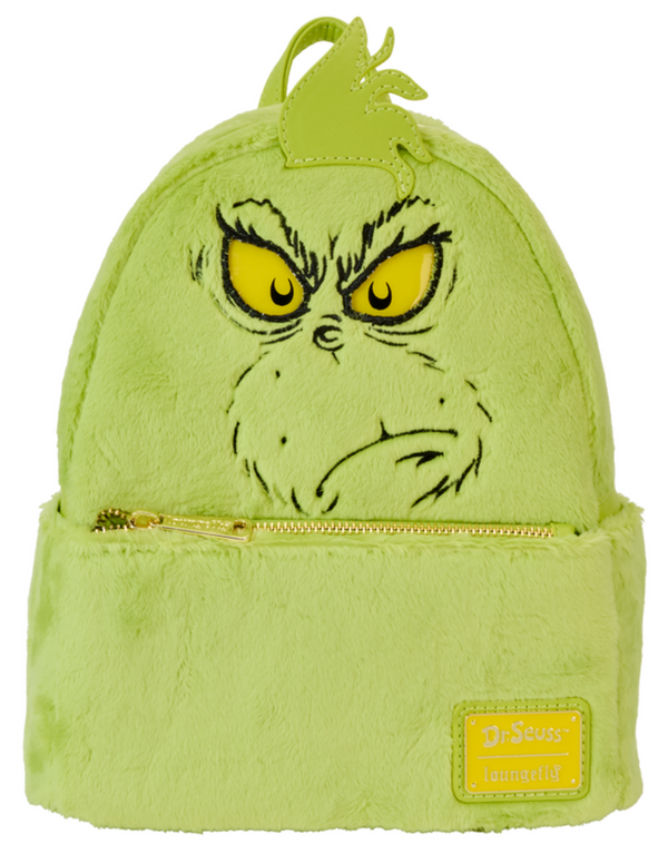 Loungefly Dr. Seuss' How The Grinch Stole Christmas! Plush Cosplay Light Up Mini Backpack