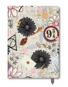 Harry Potter Floral A5 Faux Leather Notebook