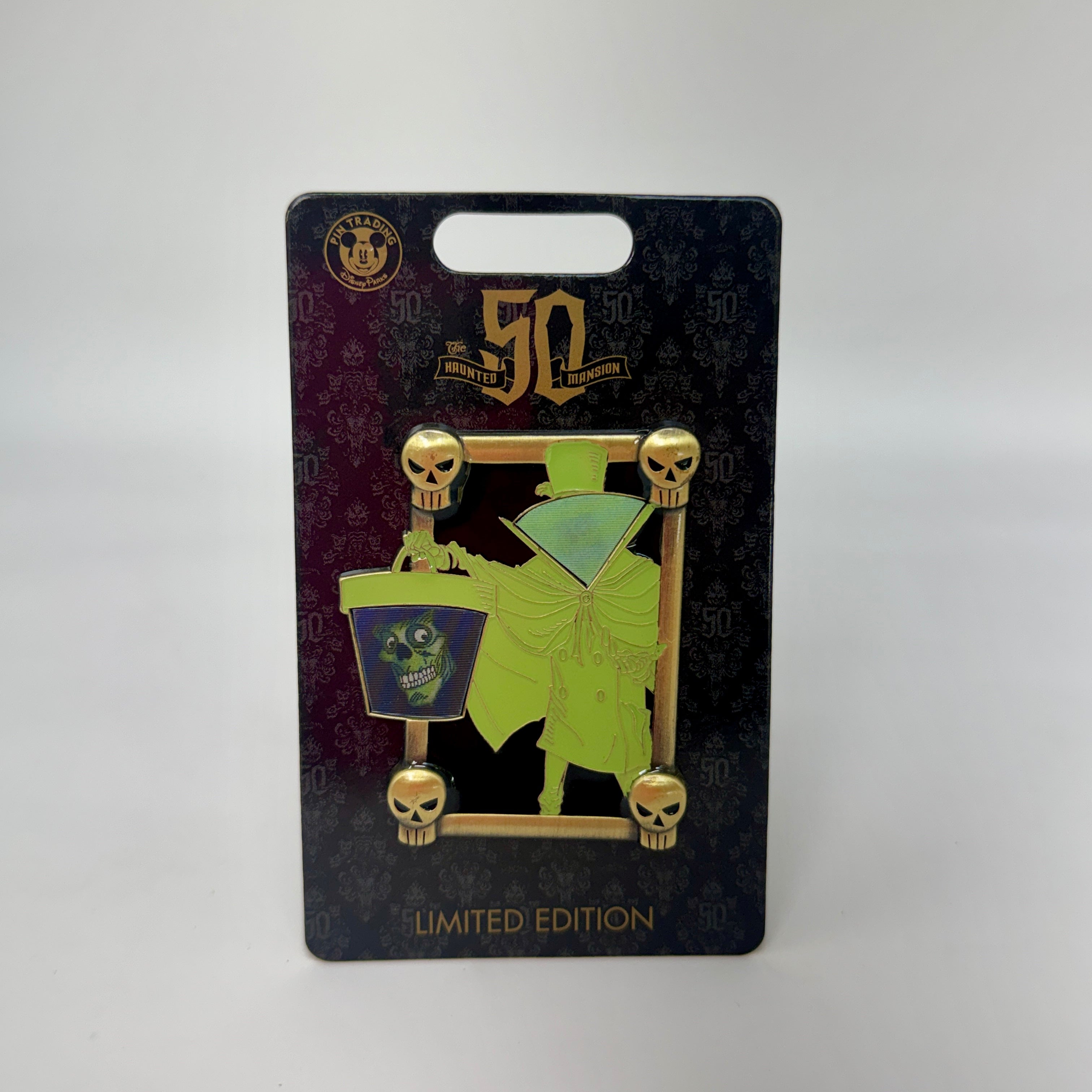 Haunted Mansion 50th Anniversary - Disney Parks Disneyland 2019 Limited Edition Lenticular Hatbox Ghost Trading Pin (LE)