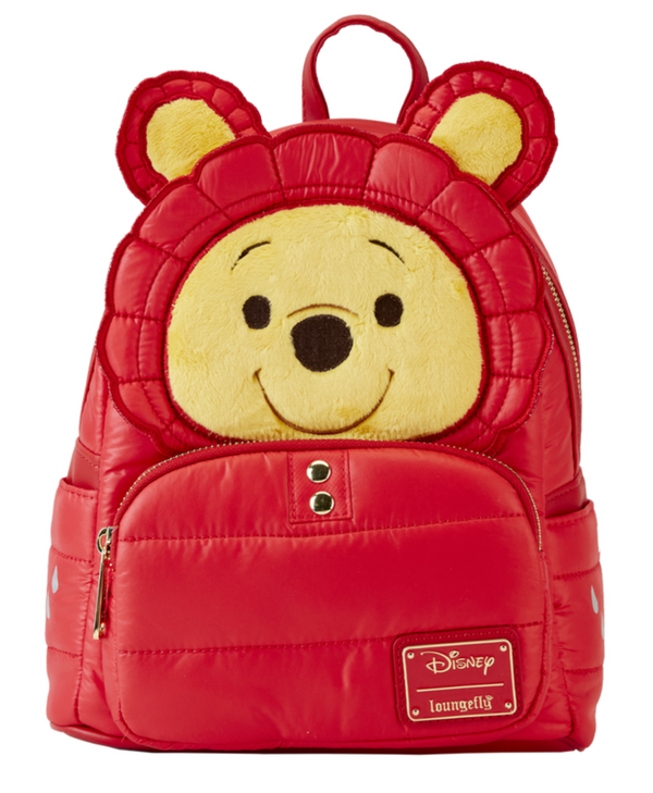 Disney Loungefly Winnie the Pooh Rainy Day Puffer Jacket Cosplay Mini Backpack