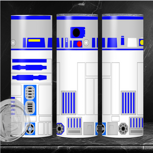 Star Wars R2-D2 20 oz Skinny Tumbler with Lid & Straw