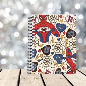 ILY Spiderman A5 Spiral Bound Notebook