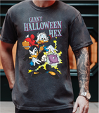 Retro Giant Halloween Hex Magic De Spell & Scrooge Unisex Tee Shirt