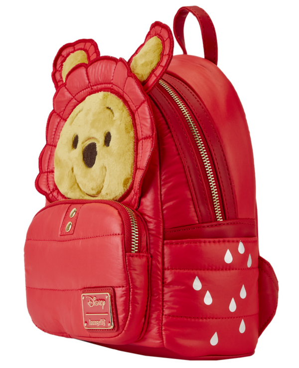 Disney Loungefly Winnie the Pooh Rainy Day Puffer Jacket Cosplay Mini Backpack