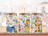 Springtime Pooh & Friends 16oz Libbey Glass with Lid and Straw