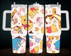 Pooh & Friends 40 oz Stainless Tumbler with Handle, Lid and Straw