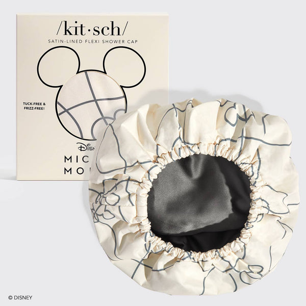 Kitsch x Mickey & Minnie Satin Lined Flexi Shower Cap