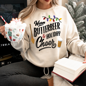 Bibbidi Exclusive Warm ButterBeer & Holiday Cheer  Unisex Crew Neck Sweatshirt