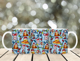Holiday Pooh & Friends with Christmas Lights "Inflated" Mug