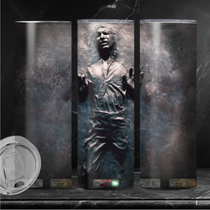 Han Solo in Carbonite 20 oz Skinny Tumbler with Lid & Straw