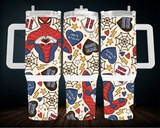ILY Spiderman 40 oz Stainless Tumbler with Handle, Lid and Straw