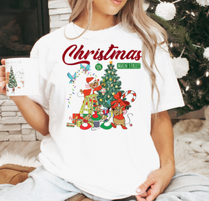 Christmas on Main Street Jaq & Gus Unisex Holiday T-Shirt