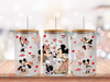 Mickey & Minnie Valentine's 16oz Libbey Glass with Lid and Straw