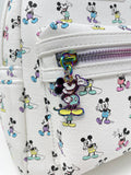 Bibbidi x Loungefly Exclusive Pastel Rainbow Mickey Mouse Poses Mini-Backpack