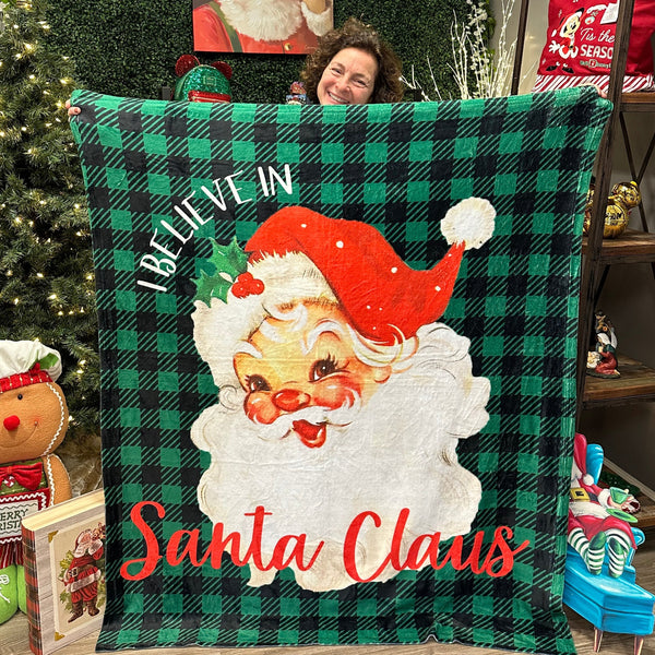 50"x60" Fleece Throw Blanket - I Believe in Santa