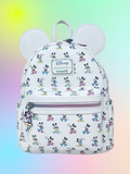 Bibbidi x Loungefly Exclusive Pastel Rainbow Mickey Mouse Poses Mini-Backpack
