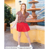 B by Bibbidi - Pleated Tennis Skirt (Red - Longer Length)