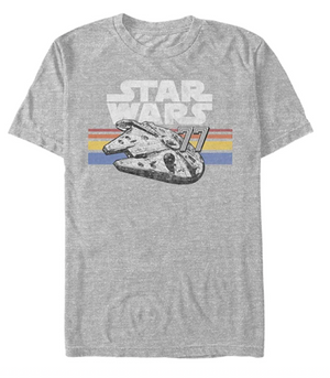 STAR WARS LICENSED APPAREL - VINTAGE FALCON STRIPES TSHIRT