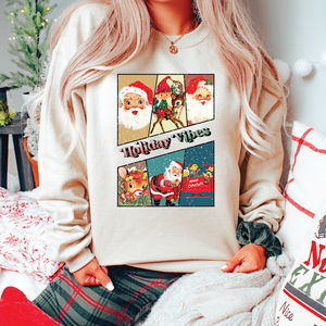 Bibbidi Exclusive - Holiday Vibes Unisex Crew Neck Sweatshirt